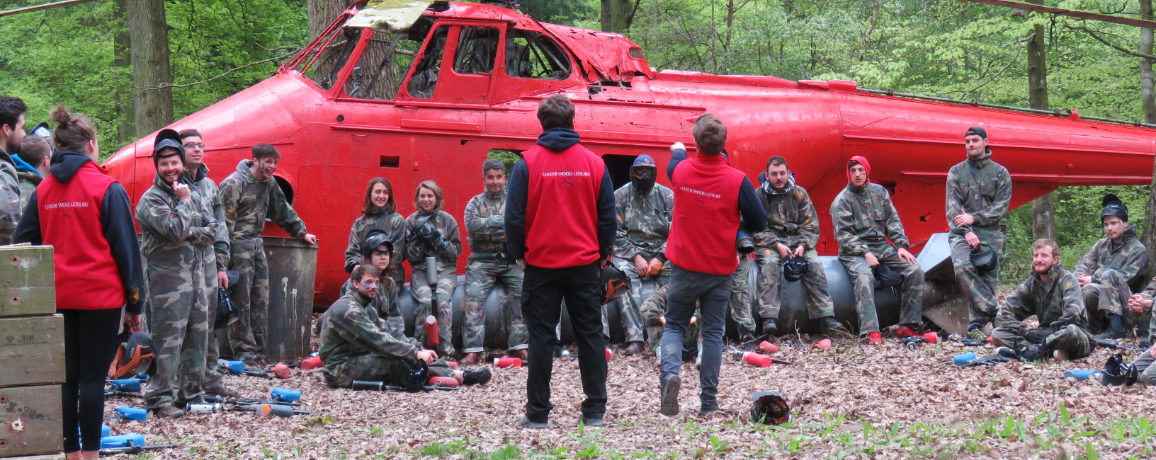 Paintball at the helicopter