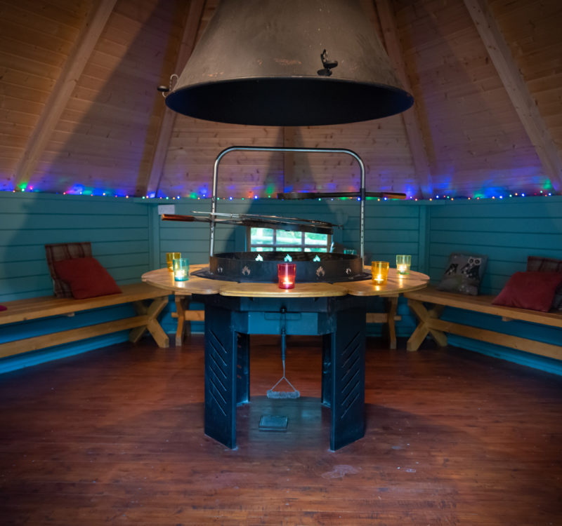Scandinavian style barbecue hut